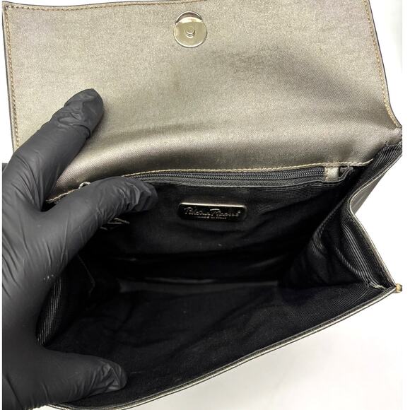 Very Rare | Vintage PALOMA PICASSO Metallic Fabric Crossbody Shoulder Bag - Picture 7 of 9